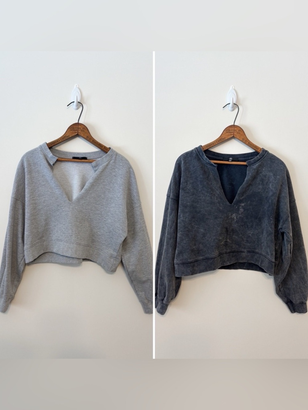 Missguided “YEEZY” Inspired Cropped V Neck Sweatshirts US 2